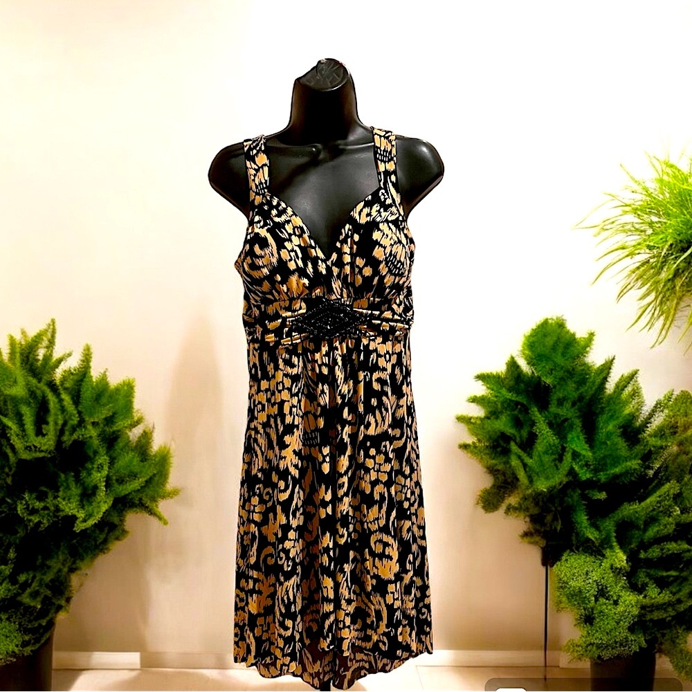 EnFocus vintage beige and black summer dress